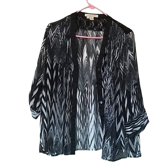 🎊3 FOR $10 JONATHAN MARTIN WOMENs LARGE BUTTON Down BLOUSE - Picture 1 of 1